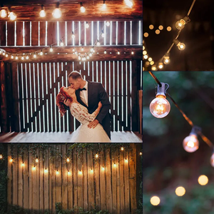 50/100ft G40 <span class=keywords><strong>String</strong></span> Lights Outdoor G40 Incadscent Bollen Cadena De Lubes Voor Kerst Motief Lichte Decoratie <span class=keywords><strong>String</strong></span> Light - Product Image 6