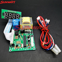 Máquina recreativa metálica 110V/220V con selector de monedas múltiple de 6 valores, placa de control de temporizador JY-16, PCB personalizable para máquina expendedora