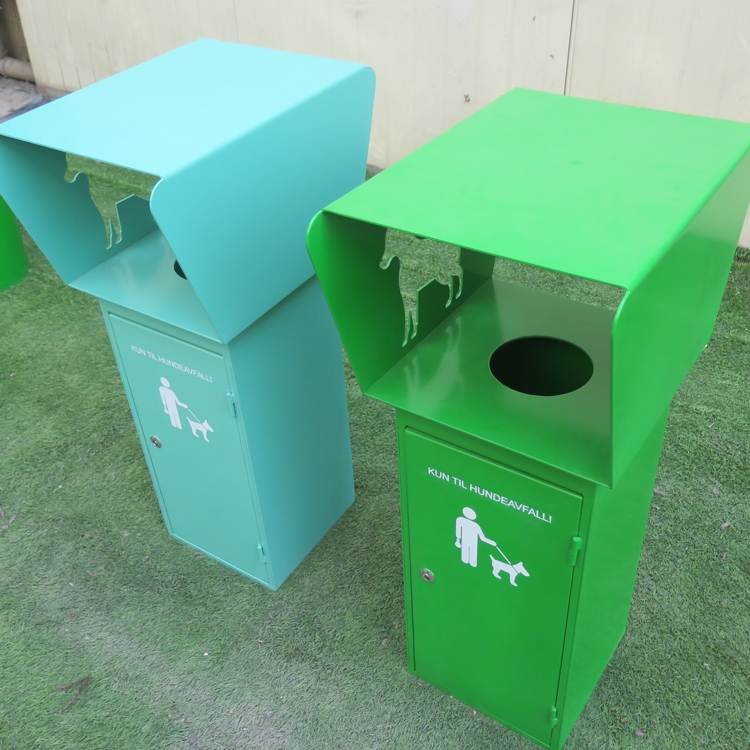 Outdoor Sanitary Dog Waste Bin Park Street Pet Dustbin Modern Design Commercial Public Dog Waste Station