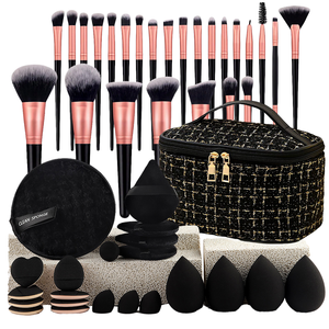 Juego <span class=keywords><strong>de</strong></span> Brochas <span class=keywords><strong>de</strong></span> <span class=keywords><strong>Maquillaje</strong></span> Facial para Mujer, Marca <span class=keywords><strong>Shein</strong></span> Bales, Nuevo, Paquete <span class=keywords><strong>de</strong></span> 47 Piezas con Pelo Sintético y Esponja para Base <span class=keywords><strong>de</strong></span> <span class=keywords><strong>Maquillaje</strong></span> - Product Image 1