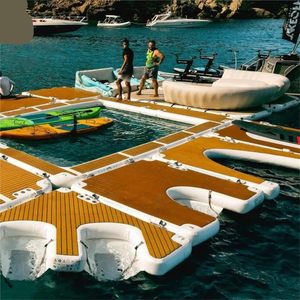 Plataforma Flotante Inflable de PVC con Tecnología Drop Stitch, Plataforma para Piscina, Isla Inflable, Plataforma de Natación, Hamaca Acuática, Tapetes Flotantes - Product Image 5