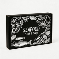 Boîte à fruits de mer en carton ondulé noir personnalisée avec logo, design gratuit, vente en gros, résistante à l'humidité, emballage alimentaire de qualité alimentaire pour poisson congelé