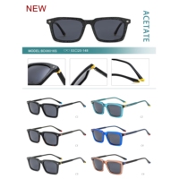 Lunettes de soleil en acétate, design tendance, protection oculaire haut de gamme pour l'extérieur, monture multicolore et multi-motifs