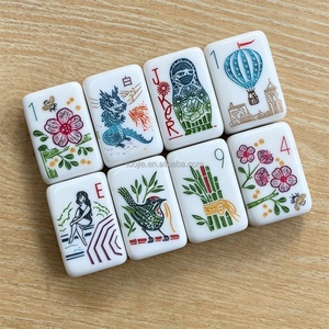Juego de Mahjong Americano de Acrílico de 7 Capas, Diseño Walk With Me, Tallado a Mano, 160 Fichas de Mahjong de Lujo Personalizadas - Product Image 3