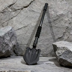 Folding Multifunctional Manganese Steel <b>Camping</b> Shovel Black Ergonomic Grip Outdoor Emergency <b>Tool</b> - Product Image 2