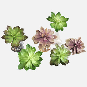 Suculenta Artificial <span class=keywords><strong>Echeveria</strong></span> al por Mayor, <span class=keywords><strong>Planta</strong></span> Artificial de Tacto Suave para Decoración del Hogar, Oficina y Terrario - Product Image 1