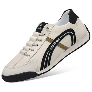 Zapatillas Deportivas Casuales de Cuero para Hombre, Blancas, con Suela Gruesa, Tacón Bajo, Estilo Juvenil, Modelo 8652 - Product Image 5