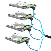Câble de dérivation Mini-SAS HD SFF-8643 4x90 SATA3.0 12 Gbit/s pour serveur, contrôleur RAID HBA, NAS, stockage SSD/HDD