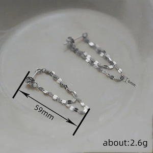 Boucles d'oreilles à double chaîne pour femmes, bijoux tendance pour tous les jours - Product Image 5