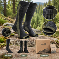 Chaussettes de compression à soutien gradué pour mollets, à bout ouvert, avec logo artistique, taille graduée, emballage, spécifications, maille côtelée