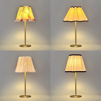 Lampe de table LED minimaliste en fer et tissu, sans fil, flexible, à piles, avec commande tactile, portable, veilleuse