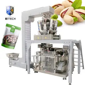 Auto Weighing Pistachio Nuts doypack zip pouch premade bag packing machine