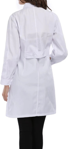 Blouse de laboratoire professionnelle durable, respirante, légère, antistatique, confortable, multipoches, antibactérienne, blanche - Product Image 2