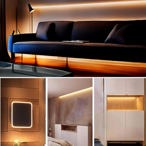 Mới 2025 tùy chỉnh 45 ° xiên chùm độ góc góc LED hồ sơ nhôm tường trần góc LED dải ánh sáng <span class=keywords><strong>v</strong></span>-loại - Product Image 5