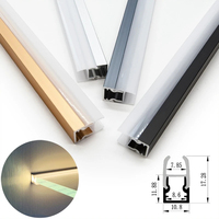Profilé en aluminium LED pour verre, compatible 5mm 8mm 10mm 12mm, pour étagère vitrée de meuble, clip de fixation, éclairage de fond, vitrine, bande lumineuse