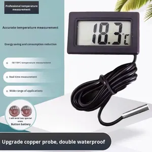 Electronic Thermometer/Refrigerator Thermometer/Aquarium Thermometer Probe Embedded Electronic <strong>Digital</strong> Display <strong>Temperature</strong> <strong>Meter</strong> - Product Image 2