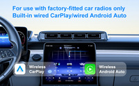 Adaptador Inalámbrico CarPlay 2 en 1 Oculto de Tamaño Mini con WiFi 6 y Bluetooth 5.3 para Actualizar la Radio de Coche con Cable de Fábrica a una Conexión Automática