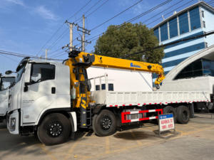 Camion lourd HOWO 8x4 380HP avec grue articulée Weichai Diesel, 12 roues, plateau à bords rabattables - Product Image 5