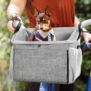 Sac de transport pour animaux de compagnie multifonctionnel-chien vélo panier sac à dos sac à bandoulière voiture voyage transporteur 4 en 1 - Product Image 1