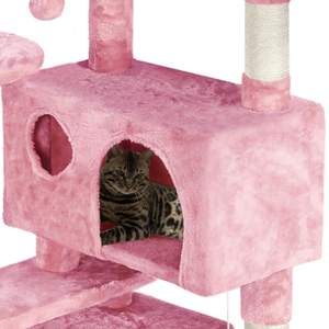 Large Luxury Modern Tall <b>Cat</b> Tree Wooden <b>Cat</b> Scratching <b>Climbing</b> & Jumping Pet House for Big Kittens - Product Image 5