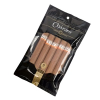 Vente en gros de pochettes à cigares en plastique roulées à la main de 80 g avec fermeture éclair et autocollant, impression en gravure, résistantes à l'humidité