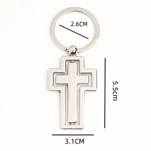 Tùy chỉnh kim loại <span class=keywords><strong>Jesus</strong></span> chéo <span class=keywords><strong>Keychain</strong></span> Christian Tôn Giáo crucifix móc chìa khóa xe Mặt dây chuyền Keyring cho các phím quyến rũ trang sức phụ kiện - Product Image 5