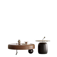 Table basse de style chinois ancien pour salon, maison, moderne, durable, en bois massif de haute qualité, style crème français, créativité hôtelière