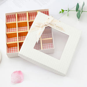 Boîte-cadeau en papier de <span class=keywords><strong>bonbon</strong></span> et de praliné de chocolat de taille personnalisée avec ruban pour l'usage alimentaire - Product Image 5