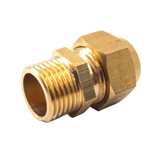 China factory NPT,NPSM,BSPP,BSPT thread brass flare male connector