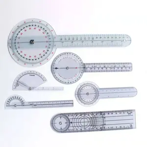 First aid non digital Multi-Ruler 12 inch 6 inch 360 degree 180 degree Plastic PVC medical ruler 6pcs/set Spinals Goniometer