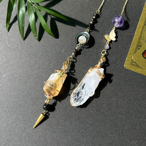 สร้อยคอลูกปัดควอทซ์ใสธรรมชาติสำหรับแขวนในรถยนต์ของขวัญ - Product Image 2