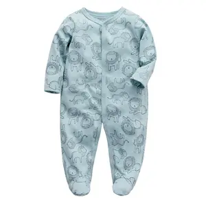 Toptan bebek tulumu torba ayak emekleme giysi osurma giysileri ile doğmuş, sonbahar ve kışlık pijama bebek giysileri