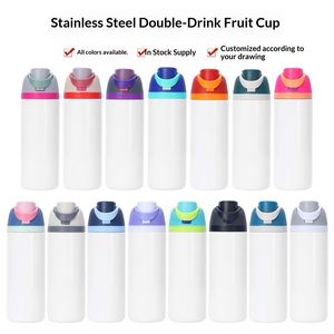 Gobelet isotherme en acier inoxydable à double paroi de 24 oz avec paille, isolation thermique de 6 à 12 heures, grande capacité, pour fruits, transfrontalier - Product Image 2