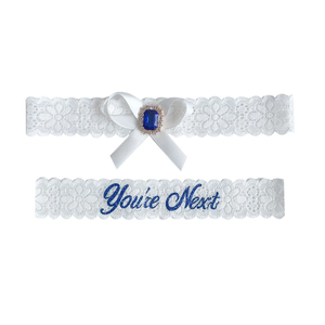 LG-25 strass bleu <span class=keywords><strong>jarretière</strong></span> de mariage pour <span class=keywords><strong>mariée</strong></span> dentelle blanche Floral vous êtes prochain jarretières - Product Image 5