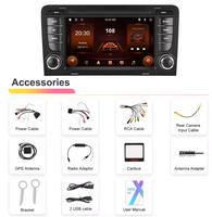 Autoradio Android Podofo 7 pouces pour Audi A3, CarPlay, Android Auto, GPS, WIFI, BT, FM, stock UE