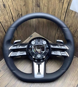 Volant en cuir et fibre de carbone personnalisé avec LED, vente en gros pour Benz W204 W205 W211 W212 W222 AMG GT <span class=keywords><strong>C63</strong></span> E S Class <span class=keywords><strong>G</strong></span> G65 - Product Image 3