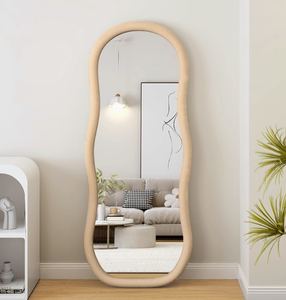 Specchio da pavimento per la casa di lusso leggero con specchio a forma di onda a forma speciale con specchio cibernetico da salotto - Product Image 2