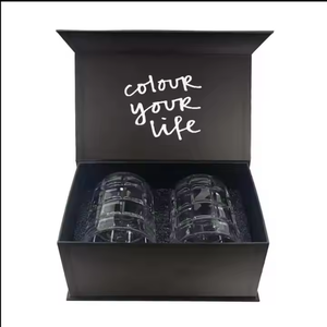 Coffret cadeau en <span class=keywords><strong>carton</strong></span> noir gaufré avec logo personnalisé Tasse à <span class=keywords><strong>café</strong></span> magnétique Inserts en <span class=keywords><strong>verre</strong></span> de bouteille de vin de whisky pour <span class=keywords><strong>verre</strong></span> à vin de whisky - Product Image 3