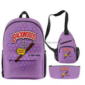 Wholesale custom logo Backwoods School Bag 3 pcs backwoods backpack