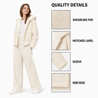 Manteau en fausse fourrure à capuche pour femmes, veste douce et moelleuse à fermeture éclair, vêtements d'extérieur chauds en polaire pour l'hiver pour femmes