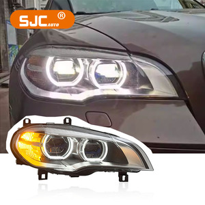 SJC Auto faro a doppio colore per <span class=keywords><strong>BMW</strong></span> <span class=keywords><strong>X5</strong></span> E70 <span class=keywords><strong>2007</strong></span> - 2013 nuovo Design luci Laser blu e bianco gruppo luci anteriori - Product Image 1