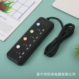 Prise universelle à interrupteur indépendant pour usage domestique, avec protection enfant, version enfichable, normes US et UK, pour l'international - Product Image 2