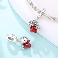 Océan Tortue Mère Enfant Mode Pendentifs Charmes Perles Bijoux Bracelet Accessoires Argent Plaqué Alliage de Cuivre pour Femmes