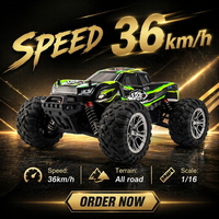 HOSHI N416 1/16 4WD Mobil RC Kecepatan Tinggi 36km/jam Kendaraan Remote Control Off-Road Monster Truck Mainan Hobi untuk Dewasa 1 2 3 Baterai