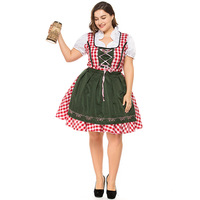 Robe allemande Oktoberfest Dirndl Fat Women Plus Size Dress Bavarois Traditional Beer Dress Festival Party Ball Skirt