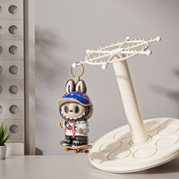 Huaxiang Fashion Toys Présentoir Classique Rotatif en Plastique Non Pliable pour Labubu, Boîte de Présentation Multifonction Anti-Poussière Portable