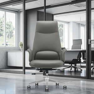 Silla de Conferencia Moderna, Ergonómica y Transpirable de Cuero con Altura Ajustable y Reposacabezas Fijo - Product Image 5
