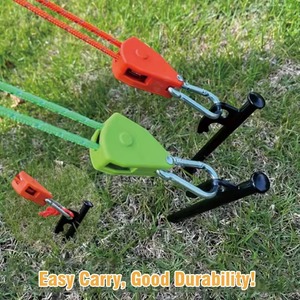 Picchetti per Tenda in Acciaio Resistente al Vento, Pali Neri in Metallo per Campeggio, Ganci per Teli e Tende da Esterno - Product Image 6