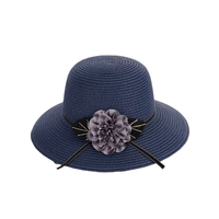 Chapeau de paille en herbe fraîche et tendance, avec grande fleur, pliable, pare-soleil large, protection solaire pour la pêche en plein air