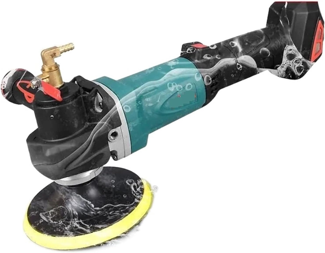 Electric 1400W Variable Speed Industrial Grade 220V 125mm Disc Wet Water Mill Stone Plate Polishing Machine Hand-held Grinder